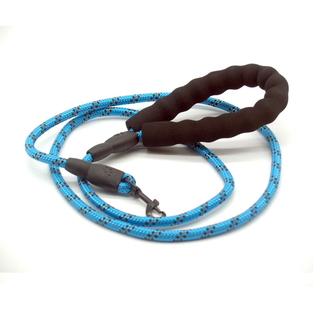 Light Blue Nylon rope dog lead 1.5 m length